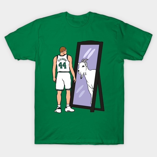 Brian Scalabrine Mirror GOAT T-Shirt by rattraptees